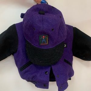 American Girl doll bomber jacket and hat